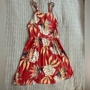 Roxy Tropical Floral Strappy Sundress w Adjustable Straps